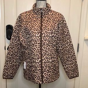{Lands’ End} cheetah print jacket.